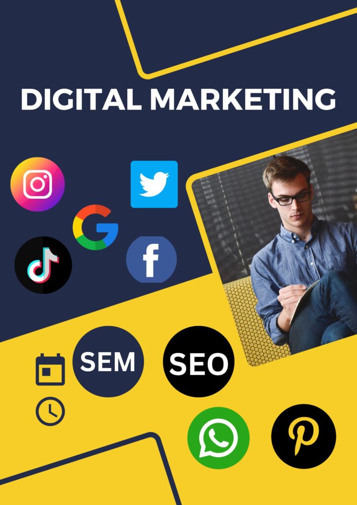Digital marketing seo smm email marketing ppc  youtube instagram twitter tiktok whatsapp